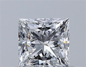 Picture of Natural Diamond 0.50 Carats, Princess with  Cut, E Color, VS1 Clarity and Certified by GIA