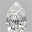 Natural Diamond 0.18 Carats, Pear with  Cut, E Color, VVS2 Clarity and Certified by IGI