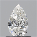 Natural Diamond 0.52 Carats, Pear with  Cut, G Color, SI2 Clarity and Certified by GIA