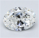 Natural Diamond 2.50 Carats, Oval with  Cut, F Color, VS1 Clarity and Certified by GIA