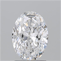 Natural Diamond 1.70 Carats, Oval with  Cut, D Color, VVS1 Clarity and Certified by GIA