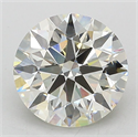 Lab Grown Diamond 3.06 Carats, Round with Ideal Cut, J Color, VS1 Clarity and Certified by IGI