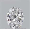Natural Diamond 0.50 Carats, Oval with  Cut, D Color, VVS2 Clarity and Certified by GIA
