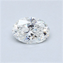 Natural Diamond 0.50 Carats, Oval with  Cut, F Color, I1 Clarity and Certified by GIA