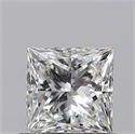 Natural Diamond 0.70 Carats, Princess with  Cut, G Color, VVS2 Clarity and Certified by GIA