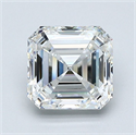 Natural Diamond 1.70 Carats, Asscher with  Cut, F Color, VS2 Clarity and Certified by GIA
