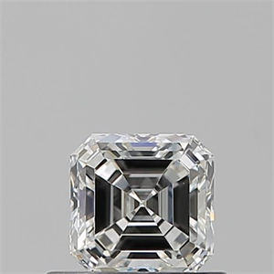 Foto Diamante Natural 0.53 quilates, Asscher , Color G, claridad VVS2 y certificado GIA de