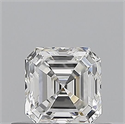 Natural Diamond 0.53 Carats, Asscher with  Cut, F Color, VVS2 Clarity and Certified by GIA