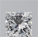 Natural Diamond 0.80 Carats, Princess with  Cut, F Color, VS1 Clarity and Certified by GIA