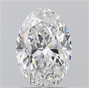 Natural Diamond 1.00 Carats, Oval with  Cut, D Color, VS2 Clarity and Certified by GIA