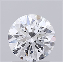 Lab Grown Diamond 1.05 Carats, Round with Ideal Cut, D Color, VVS2 Clarity and Certified by IGI