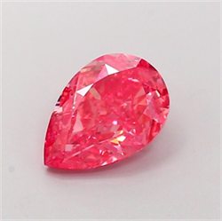 Picture of Lab Grown Diamond 1.53 Carats, Pear with  Cut, Fancy Vivid Pink Color, VVS2 Clarity and Certified by IGI