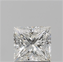 Natural Diamond 0.91 Carats, Princess with  Cut, H Color, VVS1 Clarity and Certified by GIA