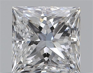 Picture of Natural Diamond 0.40 Carats, Princess with  Cut, E Color, VS1 Clarity and Certified by GIA