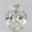Natural Diamond 1.01 Carats, Oval with  Cut, I Color, SI1 Clarity and Certified by GIA
