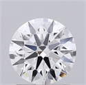 Lab Grown Diamond 1.02 Carats, Round with Ideal Cut, D Color, VVS2 Clarity and Certified by IGI