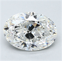 Diamante Natural 3.01 quilates, Ovalado , Color F, claridad SI1 y certificado GIA