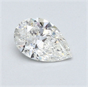 Diamante Natural 0.51 quilates, De pera , Color H, claridad SI1 y certificado GIA