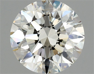 Picture of Natural Diamond 0.90 Carats, Round with Excellent Cut, J Color, VS2 Clarity and Certified by GIA