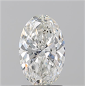 Natural Diamond 1.70 Carats, Oval with  Cut, F Color, SI2 Clarity and Certified by GIA