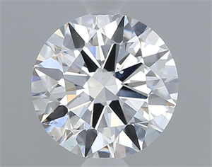 Picture of Natural Diamond 0.53 Carats, Round with Excellent Cut, E Color, SI1 Clarity and Certified by GIA