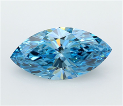 Picture of Lab Grown Diamond 3.02 Carats, Marquise with  Cut, Fancy Vivid Blue Color, VVS2 Clarity and Certified by IGI