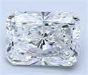 Natural Diamond 2.01 Carats, Radiant with  Cut, F Color, VS2 Clarity and Certified by GIA