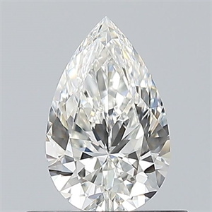 Picture of Natural Diamond 0.51 Carats, Pear with  Cut, H Color, VS1 Clarity and Certified by GIA