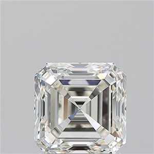 Foto Diamante Natural 1.57 quilates, Asscher , Color J, claridad VVS2 y certificado GIA de