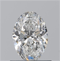 Natural Diamond 0.71 Carats, Oval with  Cut, F Color, VVS2 Clarity and Certified by GIA
