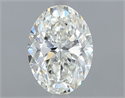 Natural Diamond 0.60 Carats, Oval with  Cut, H Color, VS2 Clarity and Certified by GIA
