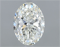 Natural Diamond 0.60 Carats, Oval with  Cut, H Color, VS2 Clarity and Certified by GIA