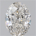 Natural Diamond 0.80 Carats, Oval with  Cut, H Color, SI2 Clarity and Certified by GIA