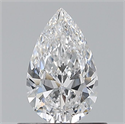Natural Diamond 0.55 Carats, Pear with  Cut, D Color, VS1 Clarity and Certified by GIA