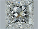 Natural Diamond 1.37 Carats, Princess with  Cut, I Color, IF Clarity and Certified by GIA