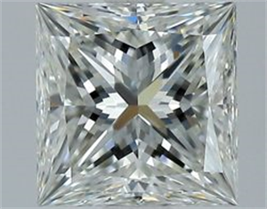 Picture of Natural Diamond 1.37 Carats, Princess with  Cut, I Color, IF Clarity and Certified by GIA