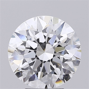 Picture of Lab Grown Diamond 4.33 Carats, Round with Excellent Cut, D Color, FL Clarity and Certified by GIA