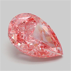 Picture of Lab Grown Diamond 2.07 Carats, Pear with  Cut, Fancy Vivid Pink Color, VS1 Clarity and Certified by IGI