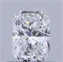 Natural Diamond 0.50 Carats, Radiant with  Cut, D Color, I1 Clarity and Certified by GIA