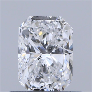 Picture of Natural Diamond 0.50 Carats, Radiant with  Cut, D Color, I1 Clarity and Certified by GIA