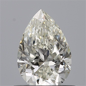 Picture of Natural Diamond 0.53 Carats, Pear with  Cut, J Color, VVS1 Clarity and Certified by GIA