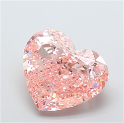 Picture of Lab Grown Diamond 10.05 Carats, Heart with  Cut, Fancy Intense Pink Color, VVS2 Clarity and Certified by IGI