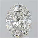 Natural Diamond 1.50 Carats, Oval with  Cut, G Color, SI2 Clarity and Certified by GIA