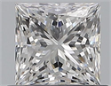 Natural Diamond 0.70 Carats, Princess with  Cut, E Color, VS1 Clarity and Certified by GIA