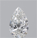 Natural Diamond 0.50 Carats, Pear with  Cut, G Color, VVS1 Clarity and Certified by GIA