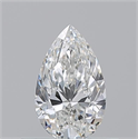 Natural Diamond 0.50 Carats, Pear with  Cut, G Color, VVS1 Clarity and Certified by GIA