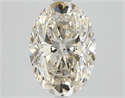 Natural Diamond 1.81 Carats, Oval with  Cut, K Color, SI1 Clarity and Certified by GIA