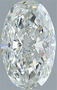 Foto Diamante Natural 2.21 quilates, Ovalado , Color I, claridad SI1 y certificado GIA de