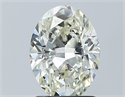 Natural Diamond 1.70 Carats, Oval with  Cut, J Color, SI1 Clarity and Certified by GIA