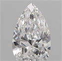 Natural Diamond 0.19 Carats, Pear with  Cut, D Color, VS2 Clarity and Certified by IGI